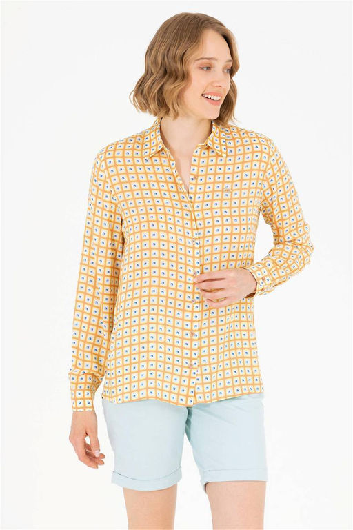 Женская рубашка лосося с длинным рукавом - U.s. polo assn фото 10