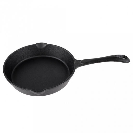 Сковорода чугунная д16см, h3,5см, длина 31,5см, литая ручка, "My Real Iron Cook" (Китай)