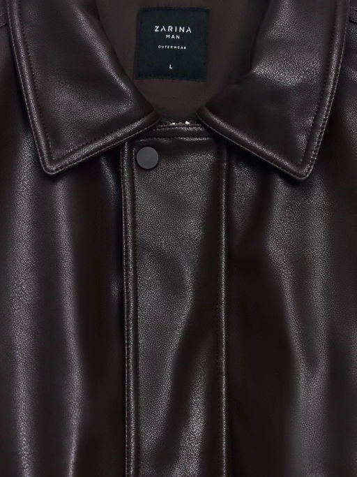 Утепленный бомбер из экокожи / Zarina  фото 3