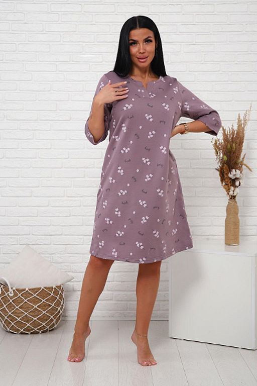 Сорочка теплая, футер с начесом (01035) - Плиона фото 30