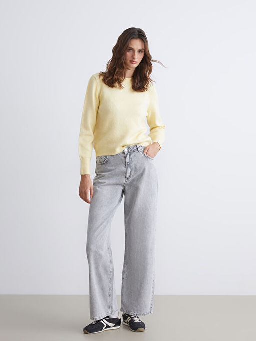 Bisiklet Yaka Kad?n Triko Kazak