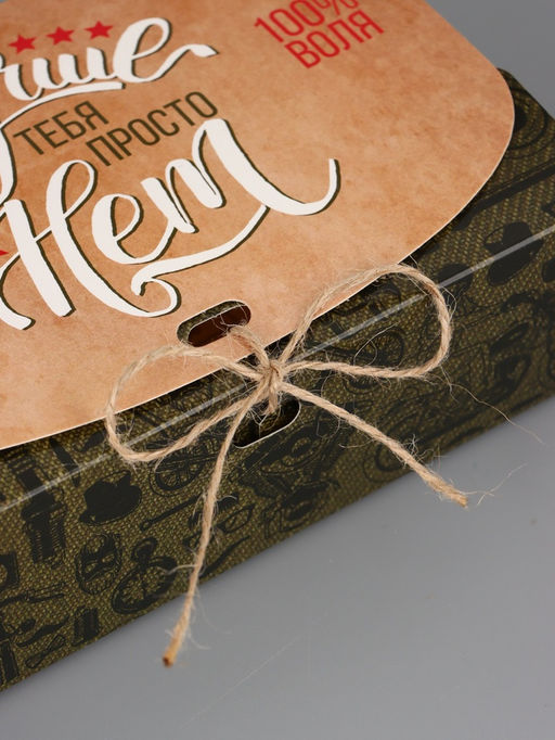 Цена за 5 шт. Подарочная коробка сборная с окном «Мужская», 16.5×11, 5×5 см