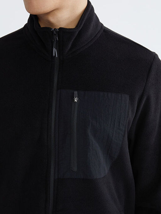 Dik Yaka Erkek Fermuarl? Sweatshirt