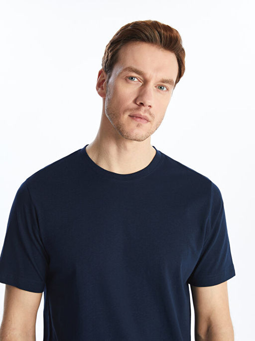 Bisiklet Yaka K?sa Kollu Penye Erkek Ti??rt - Waikiki фото 3