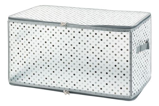 Кофр складной для хранения 52*30*30 см Горошек на серебре на молнии, пластик. - Elan gallery фото 6