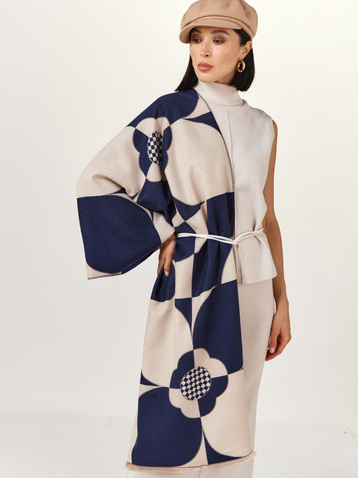 в составе ШЕРСТЬ  и КАШЕМИР Большой, мягкий, теплый  двусторонний палантин - Tantino фото 4