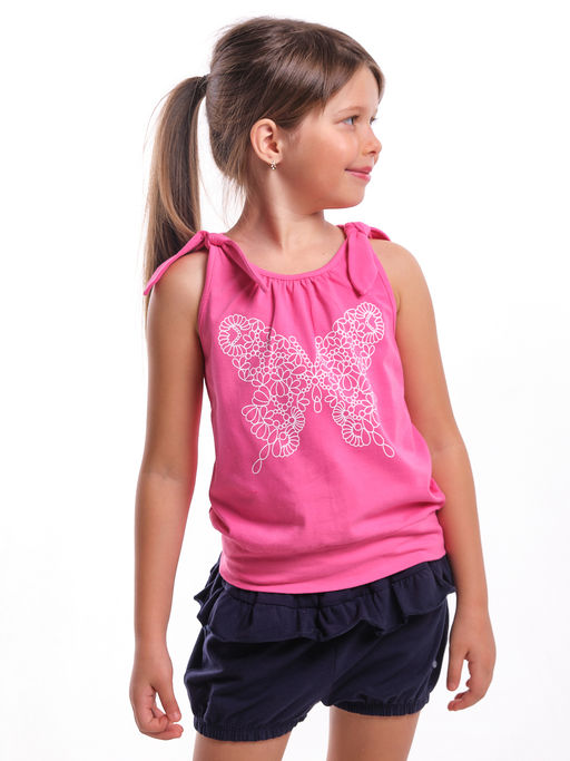 Футболка-топ UD 0359 голубой/белый кант - Mini maxi фото 34