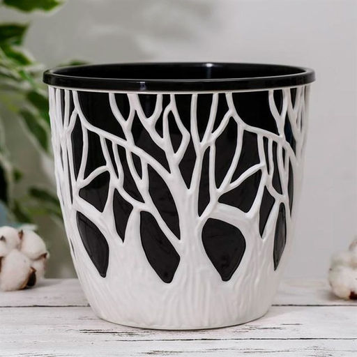 Кашпо 3,0/3,5 л Форест, арт. КШ-0973, 0974, 0975, 0976, 0977, 0978,0979,0980, 0981, 0982, 0983.... - Полимербыт фото 5