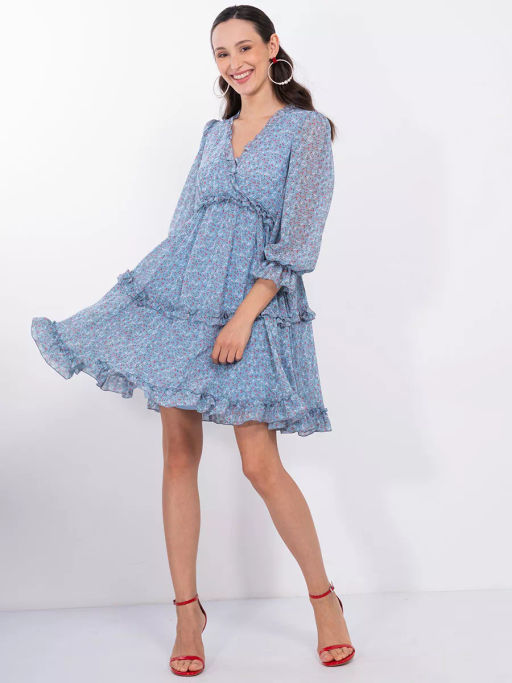 Платье из шифона с рюшами OD-714-2 - Tantino фото 10