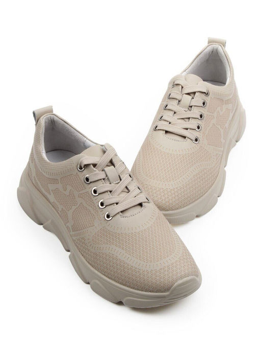 03-YH466-2 BEIGE Кроссовки женские (натуральная кожа)