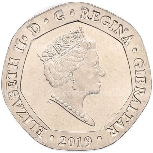 Монета 20 пенсов 2019 года Гибралтар Островные игры