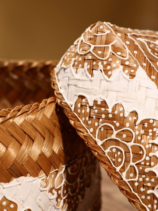 Корзинка плетёная «Манадо», 16×16×12 см, бамбук, светлая