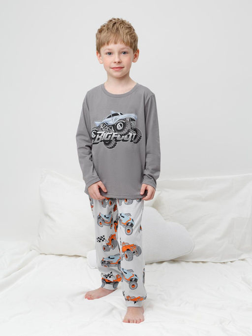 К 1606/серый шторм,машины на св.сером пижама дет