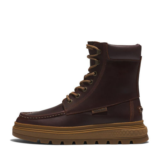 Ботинки Timberland Ray City Boot Moc Toe Lace Up коричневые  фото 7