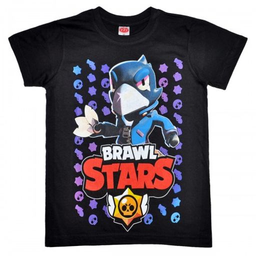 Футболка подростковая "Brawl Stars - Ворон" (черный)