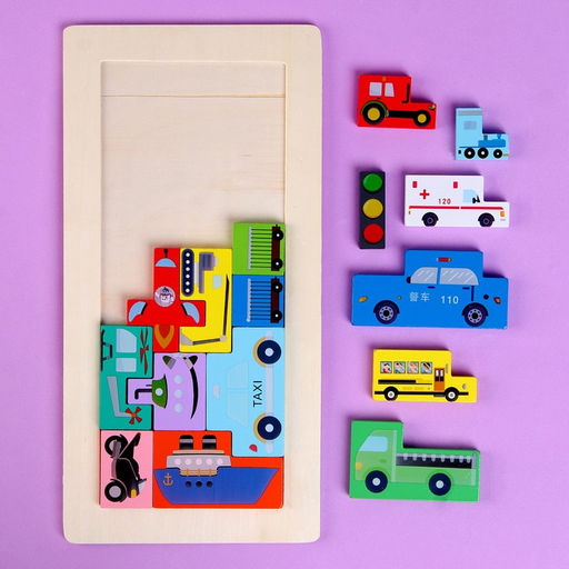 Пазл-тетрис Транспорт 30 15 1 см - Simaland фото 3