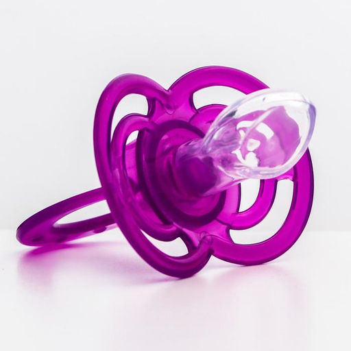 Цена за 2 шт. Соска - пустышка силиконовая ортодонтическая Крошка Я «Бантик», от 6 мес., с колпачком, фиолетовый