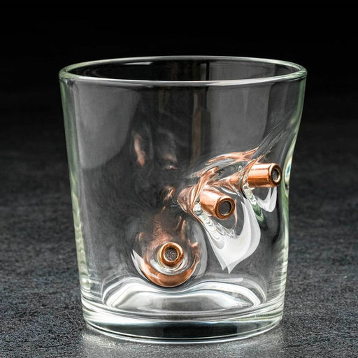 Стакан граненый с пулей Непробиваемый, для виски, 250 мл