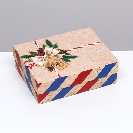 Цена за 5 шт. Подарочная коробка сборная Почта, 16,5 х 12,5 х 5,2 см - UPAK LAND фото 7