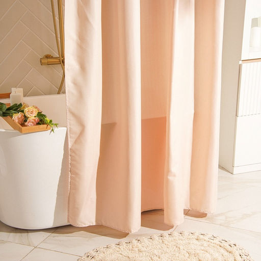 Штора для ванной «Ла Каса», с люверсами, 200×200 см, полиэстер, розовая