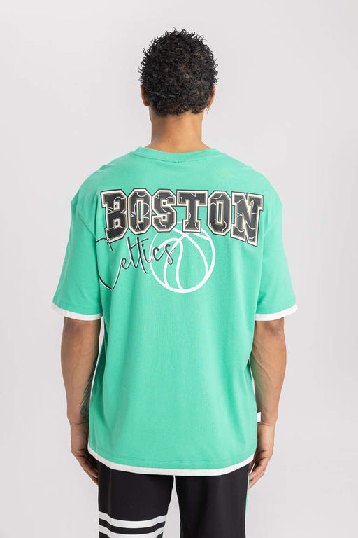 DeFactoFit NBA Boston Celtics Oversize-футболка с круглым вырезом и короткими рукавами  фото 7