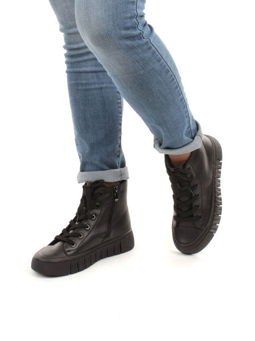 04-YSN2285-1 BLACK Ботинки женские зимние (натуральная и искусственная кожа, шерсть)