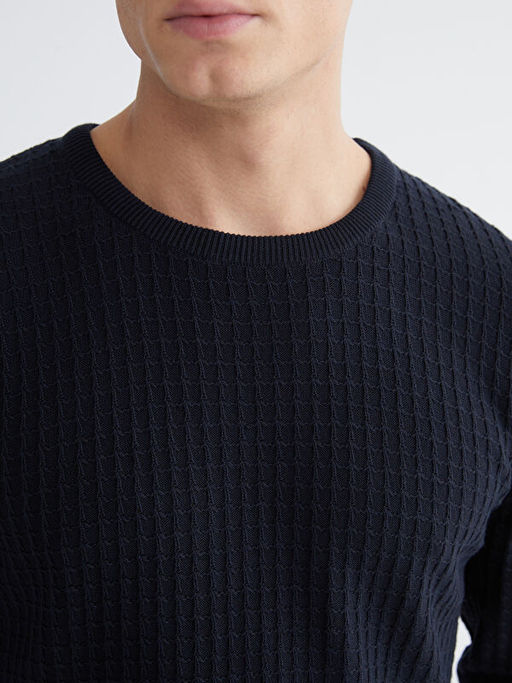 Bisiklet Yaka Erkek Triko Kazak