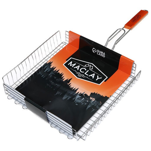 Решётка-гриль для мяса Maclay Premium, хромированная сталь, 68x36 см, рабочая поверхность 36x33 см фото 3