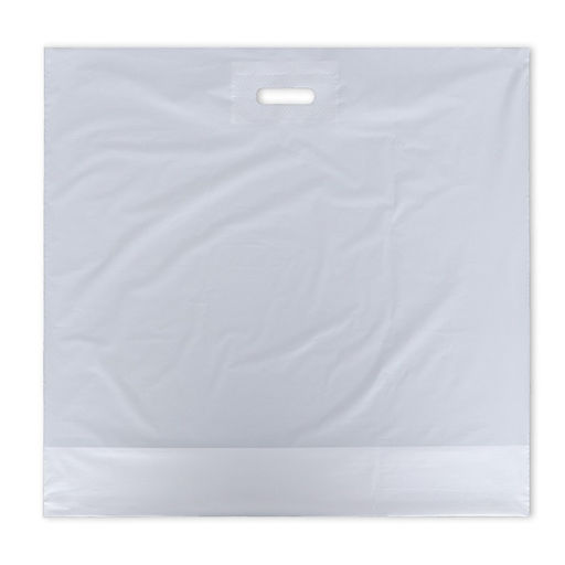 Цена за 50 шт. Пакет полиэтиленовый с вырубной ручкой, 64?60+8 60 мкм Белый
