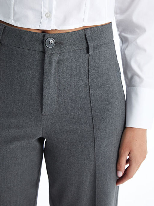 Dar Fit D?z Geni? Pa?a Kad?n Pantolon