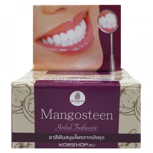 Травяная зубная паста с экстрактом мангостина Coco Blues, Таиланд, 30 г Акция