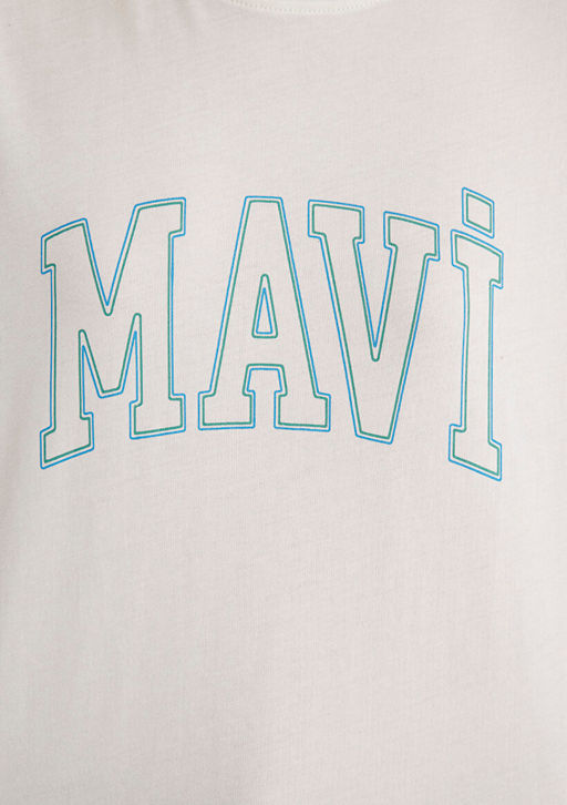 Mavi Logo Bask?l? Beyaz Tisort  фото 6