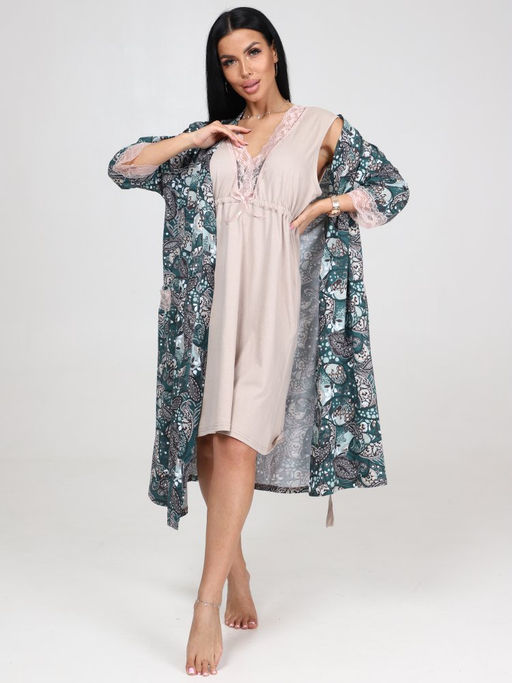 96 ЖЕНСКИЙ КОМПЛЕКТ ДВОЙКА (Зелёный (огурцы)) - А-дина фото 3