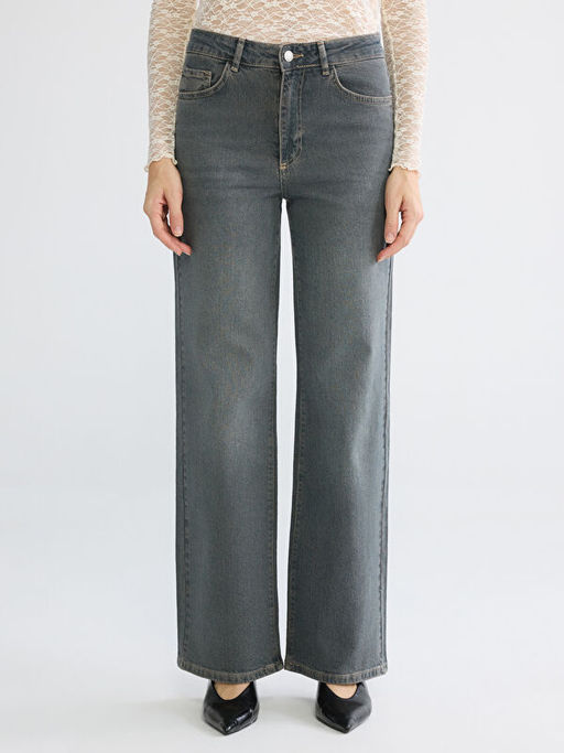 Wideleg Kad?n Jean Pantolon