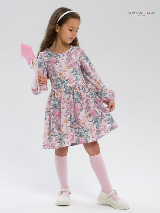 Платье Моана сирень на розовом - Sovalina фото 5