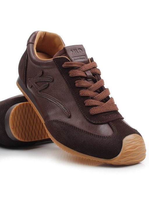 03-A885-5 BROWN Кроссовки женские (натуральная кожа, натуральная замша)