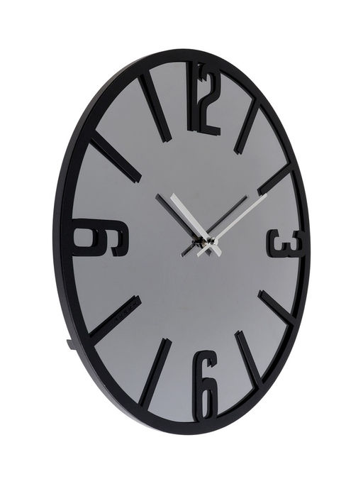 Часы настенные, интерьерные, бесшумные, d-40 см, металл с зеркалом