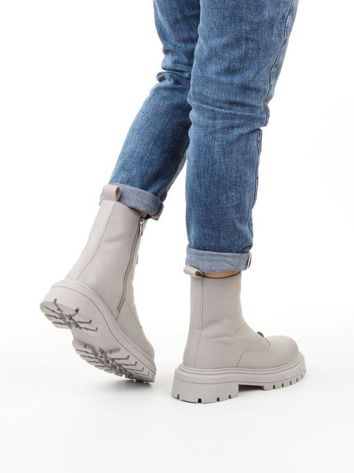 04-PAS152-2Z LT. GRAY Ботинки зимние женские (натуральная кожа, 100% шерсть)