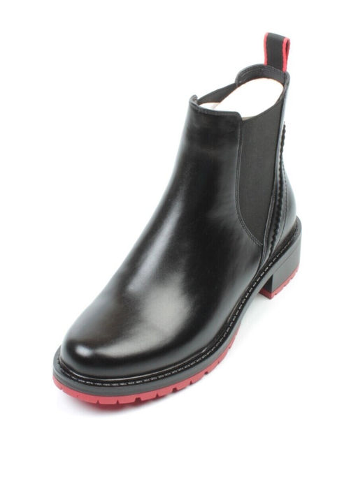 01-CA169-21B100M BLACK Ботинки демисезонные женские (натуральная кожа, байка)