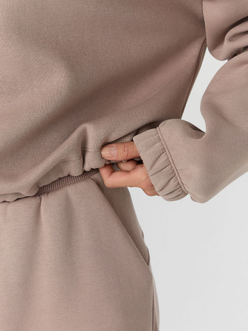 Толстовка женская бежевая на молнии