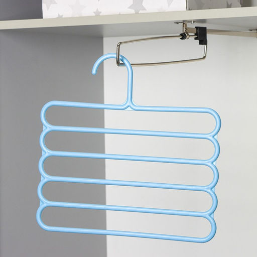 Плечики-вешалки многогуровневые для брюк и юбок Доляна, 5 уровней, 3131 см, цвет МИКС  фото 21