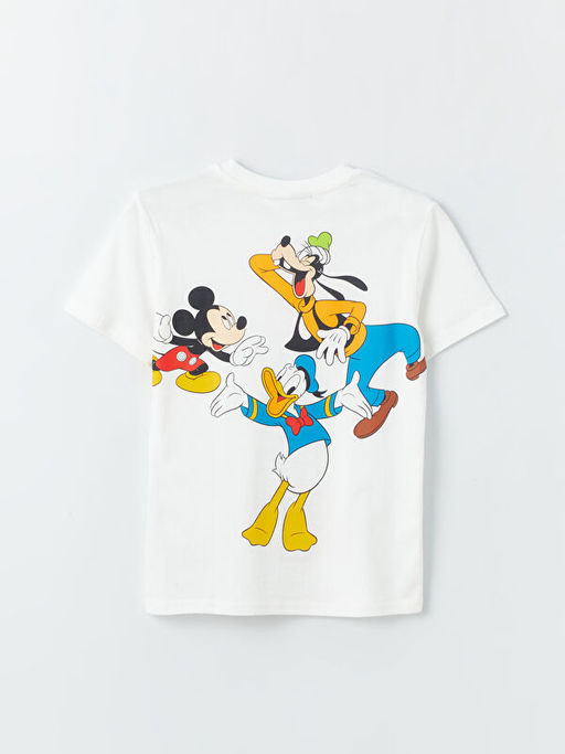 Bisiklet Yaka Mickey Mouse Bask?l? K?sa Kollu Erkek ?ocuk Ti??rt - Waikiki фото 2