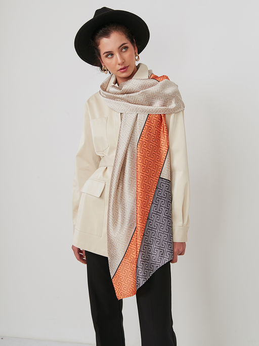 Большой, мягкий, тонкий и очень нежный двусторонний палантин - Tantino фото 6