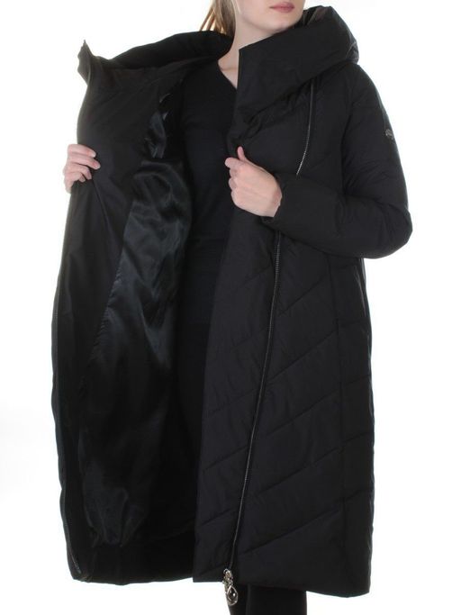 F-9917 BLACK Пальто женское зимнее Callia (200 гр. холлофайбер)