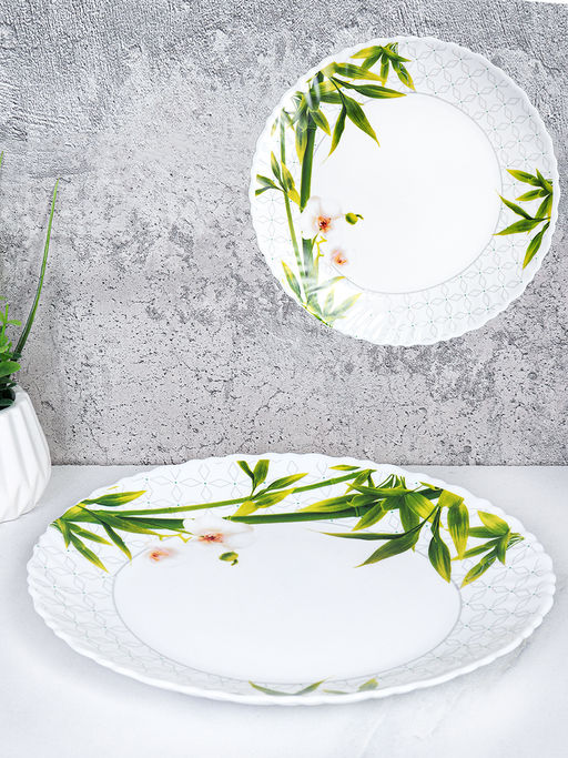 Тарелка 215 мм / LHP-85 (6773) /уп 48/Бамбук с орхидеей - Галеонтрейд фото 2