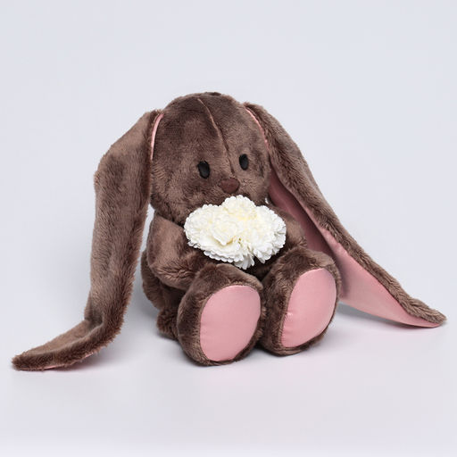 Мягкая игрушка «Li с белыми цветами», заяц, 25 см