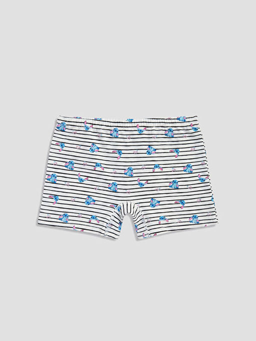 Stitch Bask?l? K?z ?ocuk Boxer 3l?