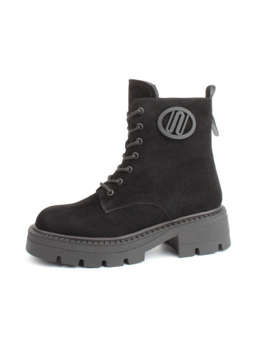 04-M3-1477 BLACK Ботинки зимние женские (натуральная замша, натуральный мех) - Фабричный китай фото 5