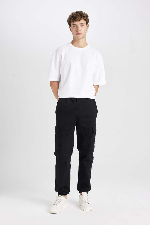 Габардиновые брюки-карго с карманами Regular Jogger - Defacto фото 3