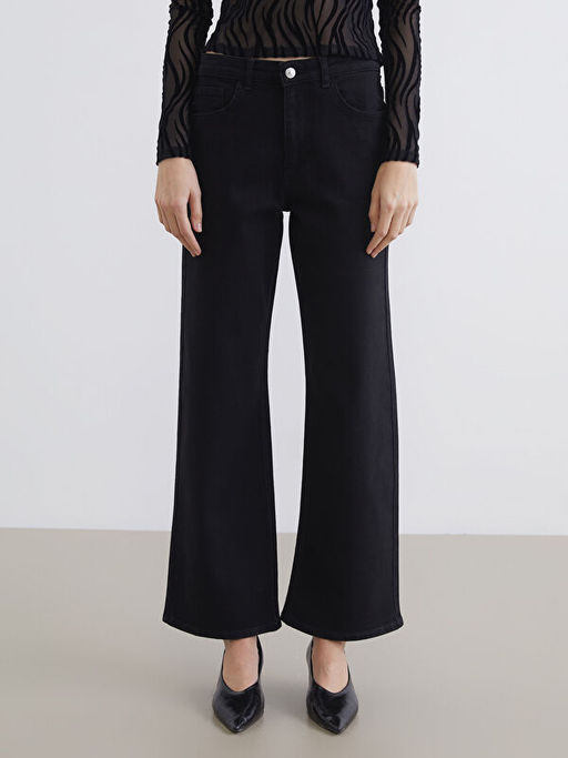 Wideleg Kad?n Jean Pantolon